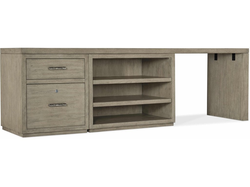 Linville Falls Desk - 96in Top-Small File-Open and Leg
