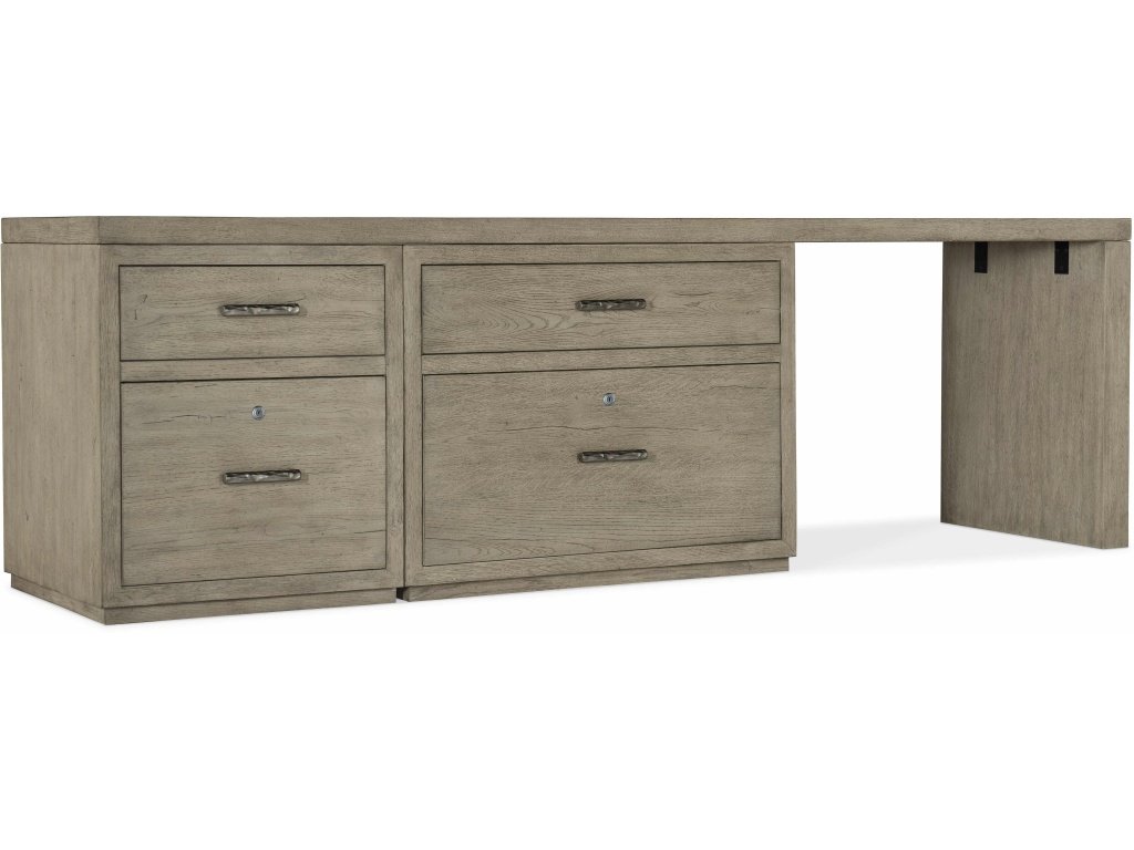 Linville Falls Desk - 96in Top-Small File-Lateral File and Leg