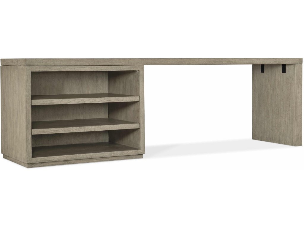 Linville Falls Desk - 96in Top-Open Desk Cabinet and 1 Leg