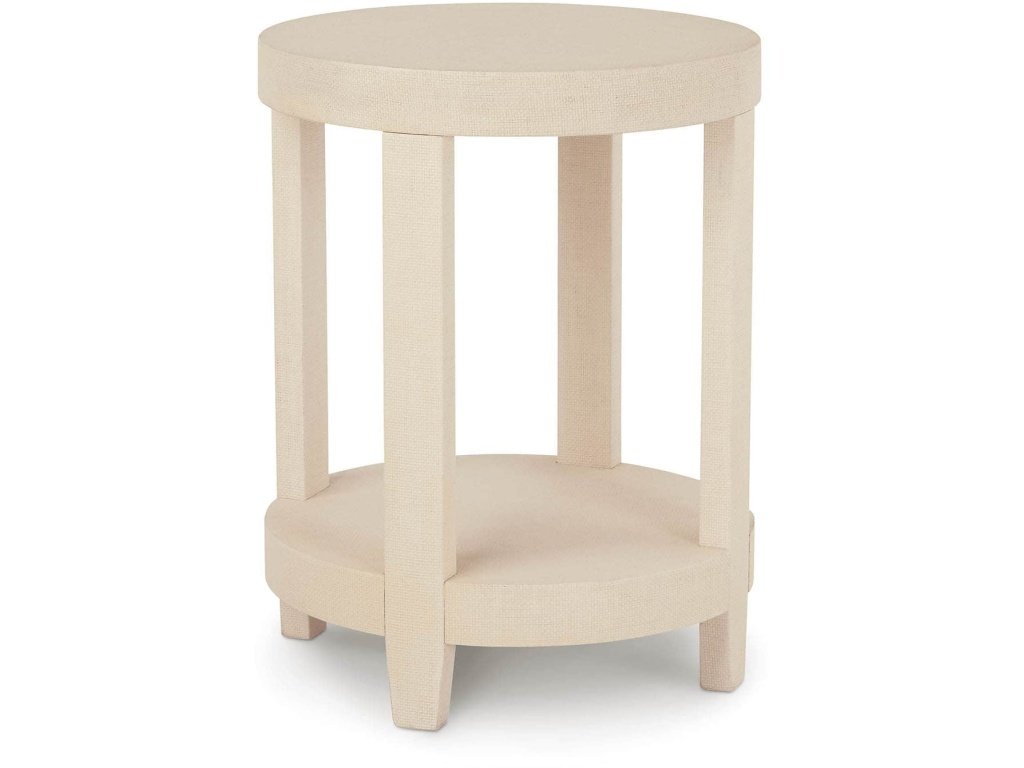 Ventura Natural Raffia Round Lamp Table