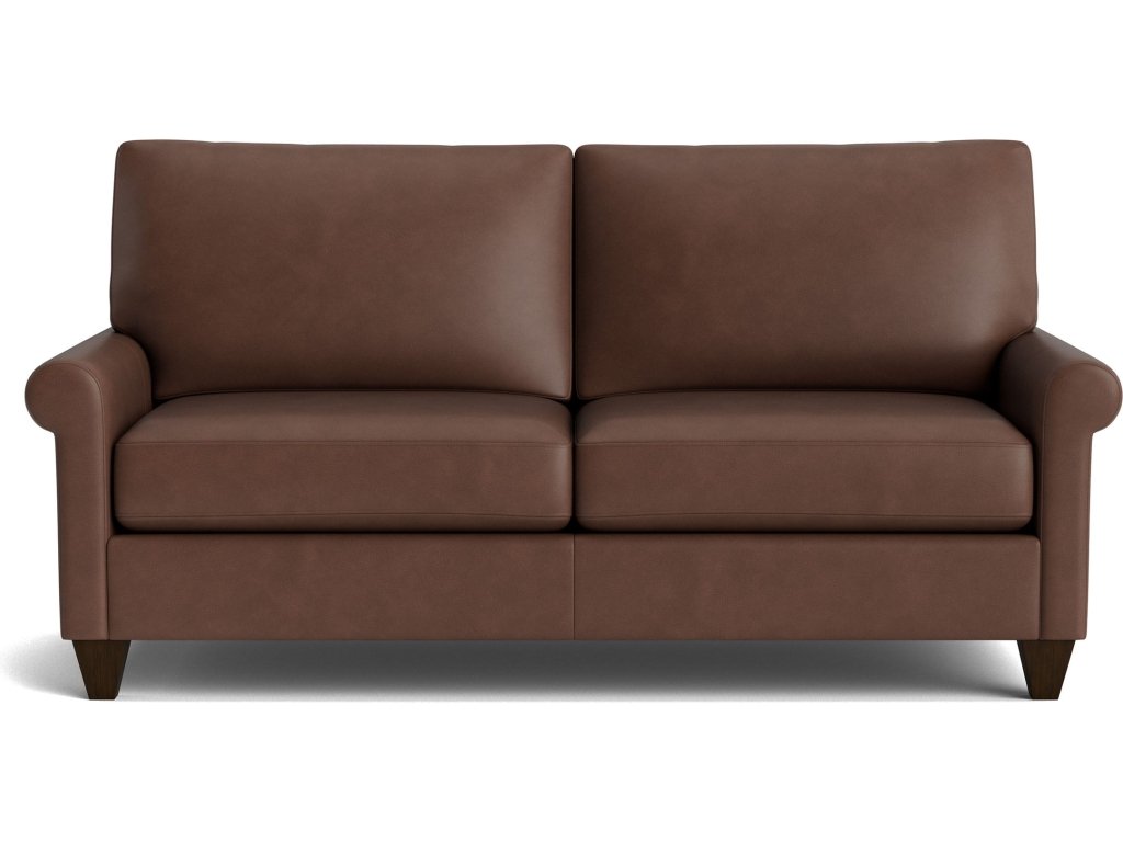 True Custom™ Leather Roll Arm Studio Sofa