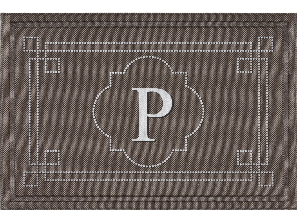Textured Entry Flagstone Monogram P Multi