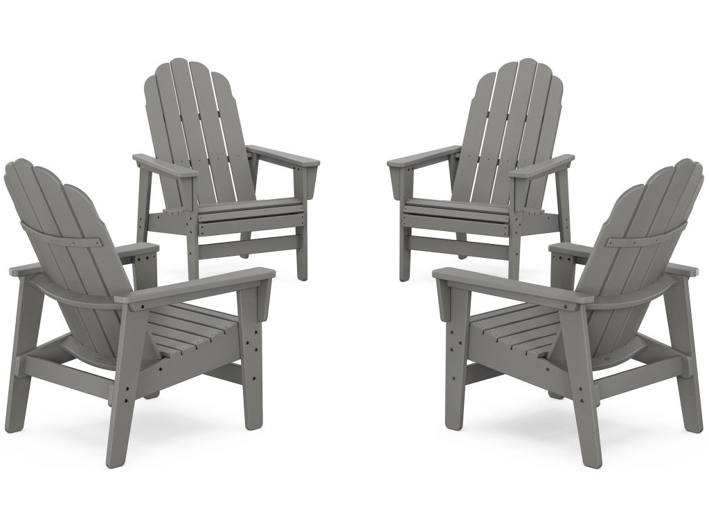 4-Piece Vineyard Grand Upright Adirondack Chair Conversation Set