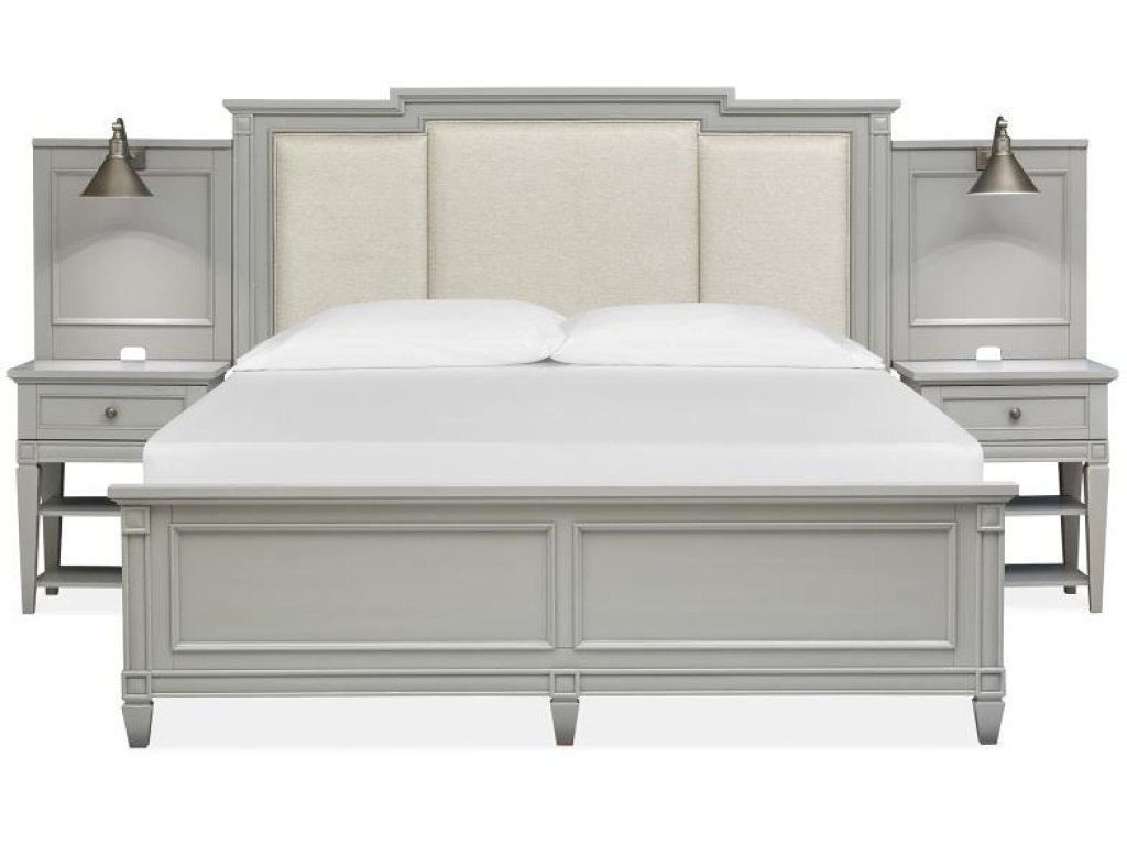 Complete Queen Wall Bed with Upholstered Headboard