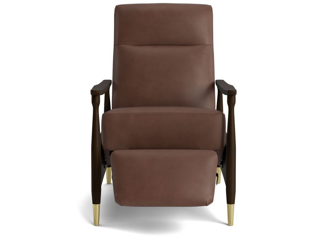 Maris Leather Manual Recliner with Wood Frame