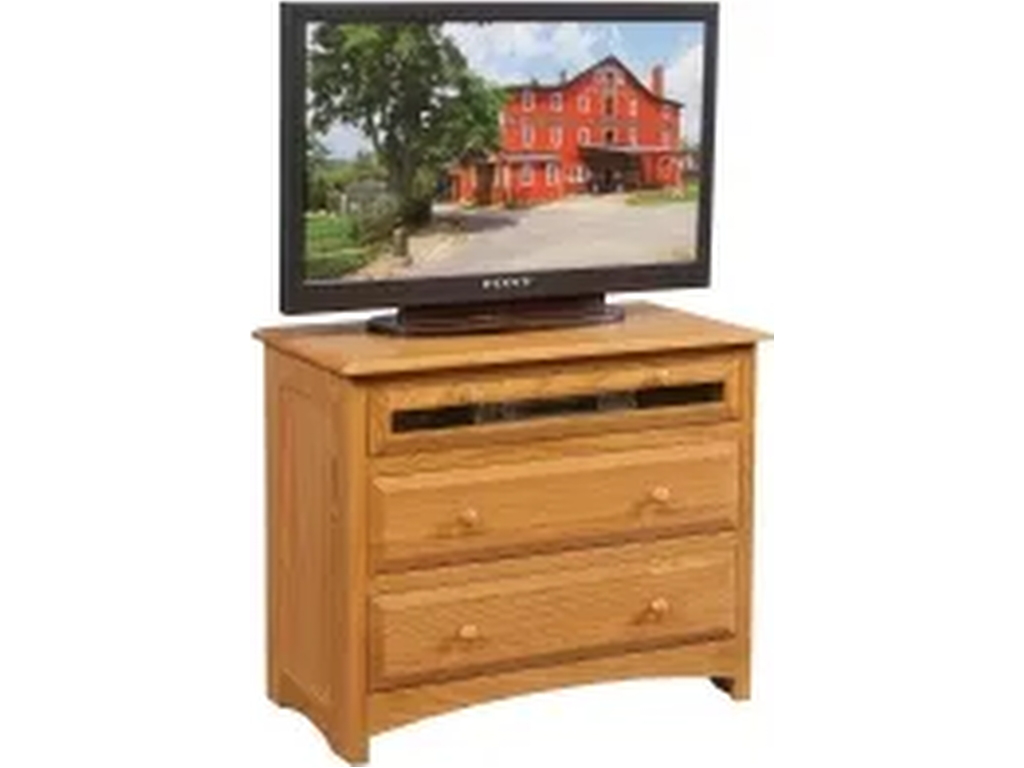 Simplicity 3-Drawer Chest w/ Fold-Down Glass Front