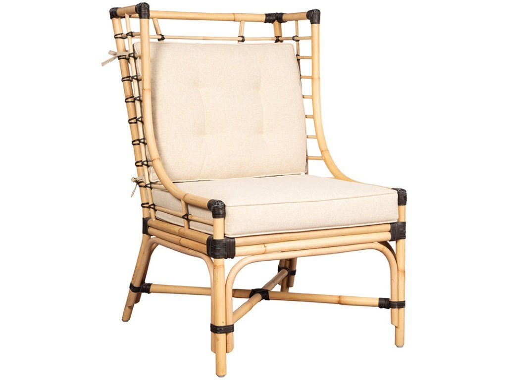 Golden Days Rattan Chair With Leather Bindings