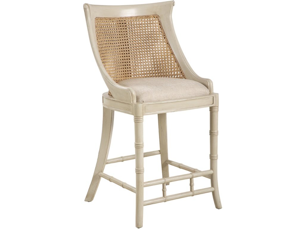 Cream Spoonback Counter Stool