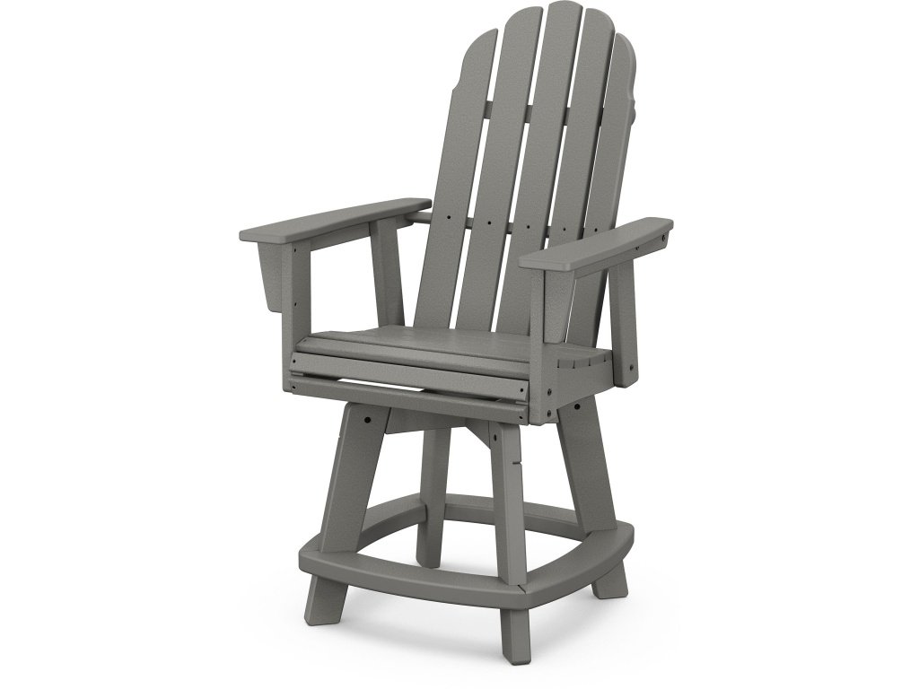 Vineyard Curveback Adirondack Swivel Counter Chair