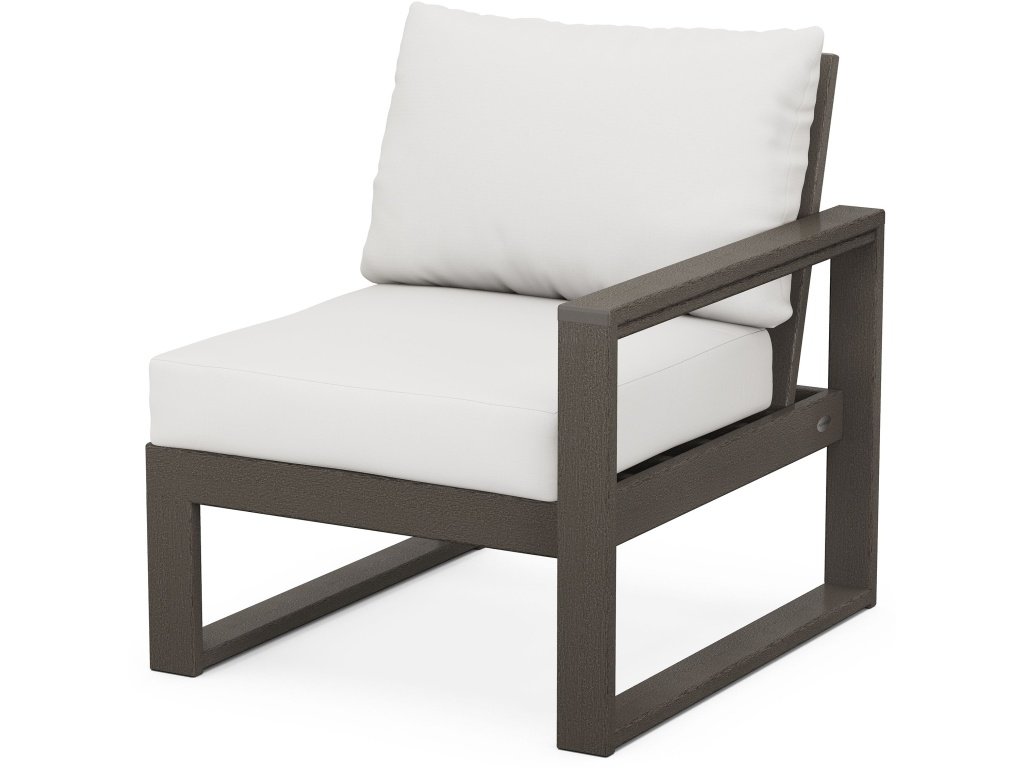 Edge Modular Right Arm Chair In Vintage Finish