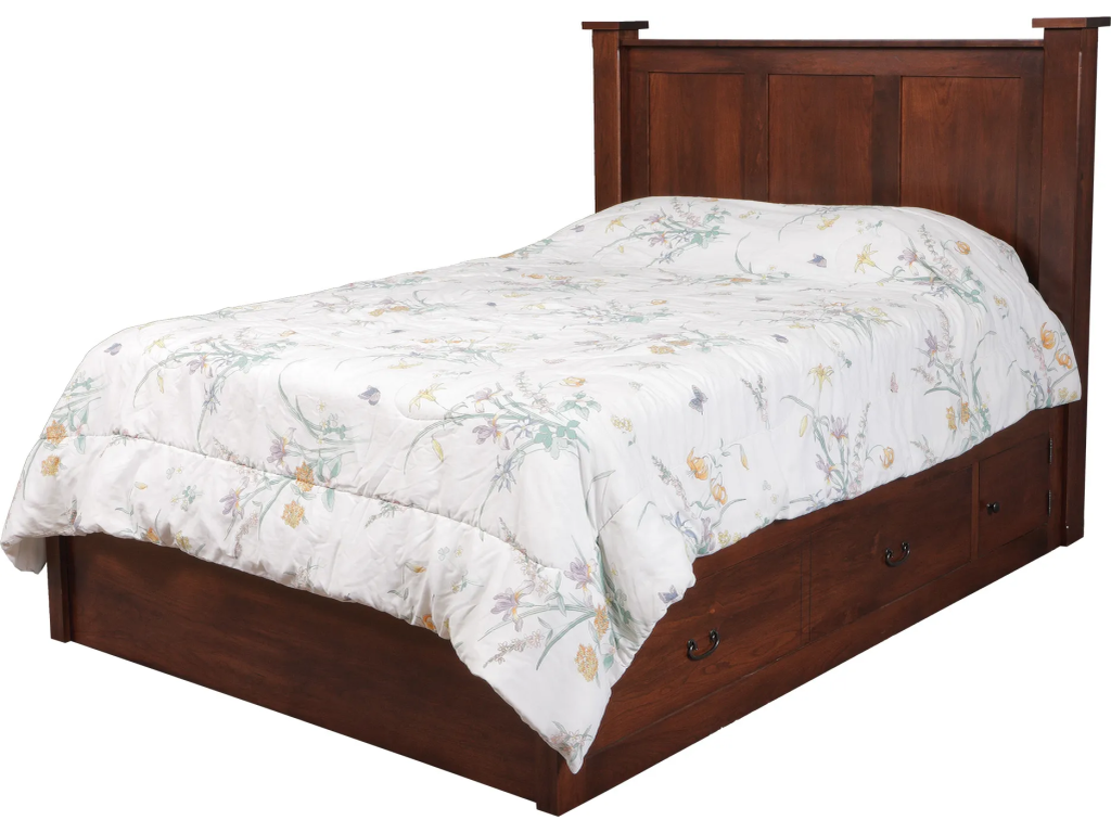Treasure Queen Pedestal Bed w/ 60" Wide Drawers