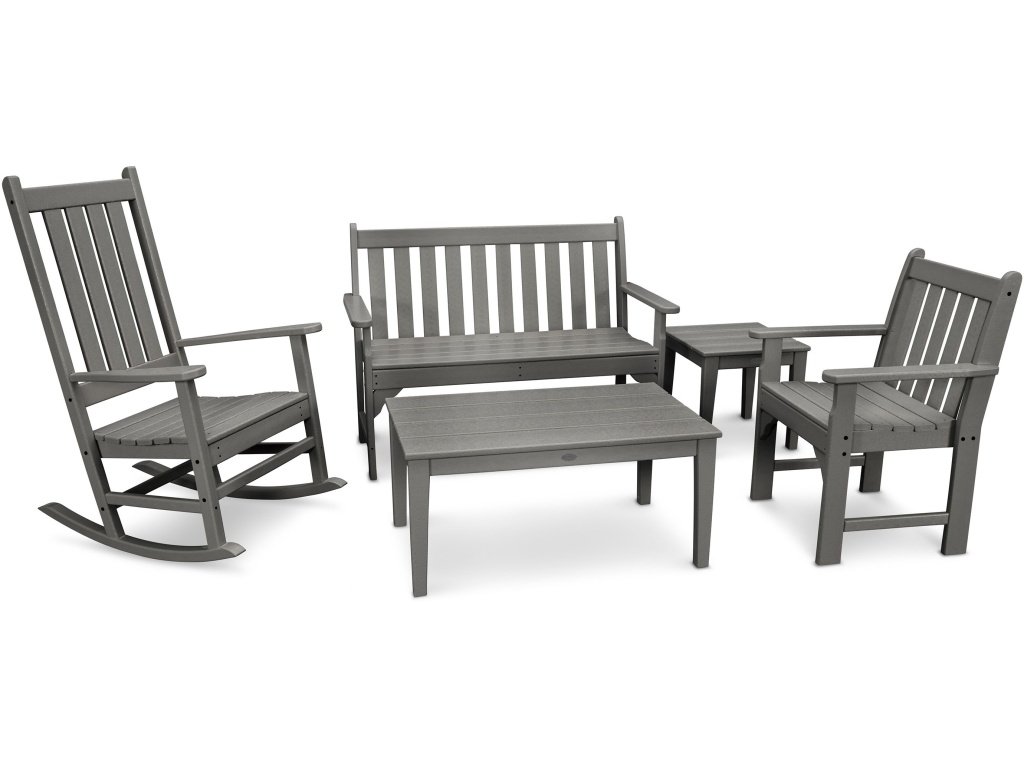 Vineyard 5-Piece Bench & Rocking Chair Set