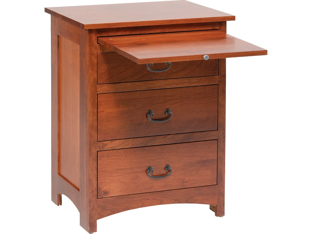Treasure 3-Drawer Nightstand w/ Pullout Shelf
