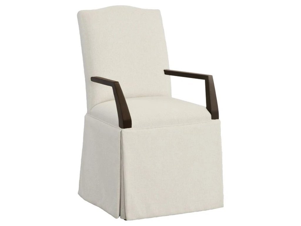 Camel Short Back Skirted Arm Chair 