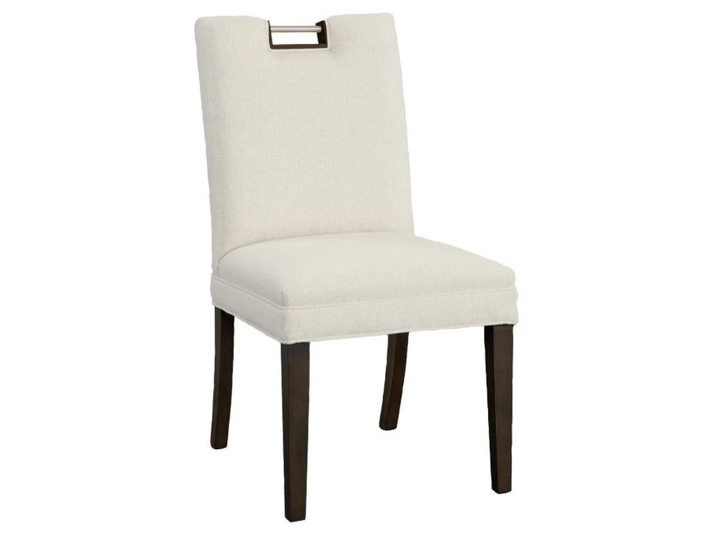 Nickel Metal Pull Short Back Side Chair 