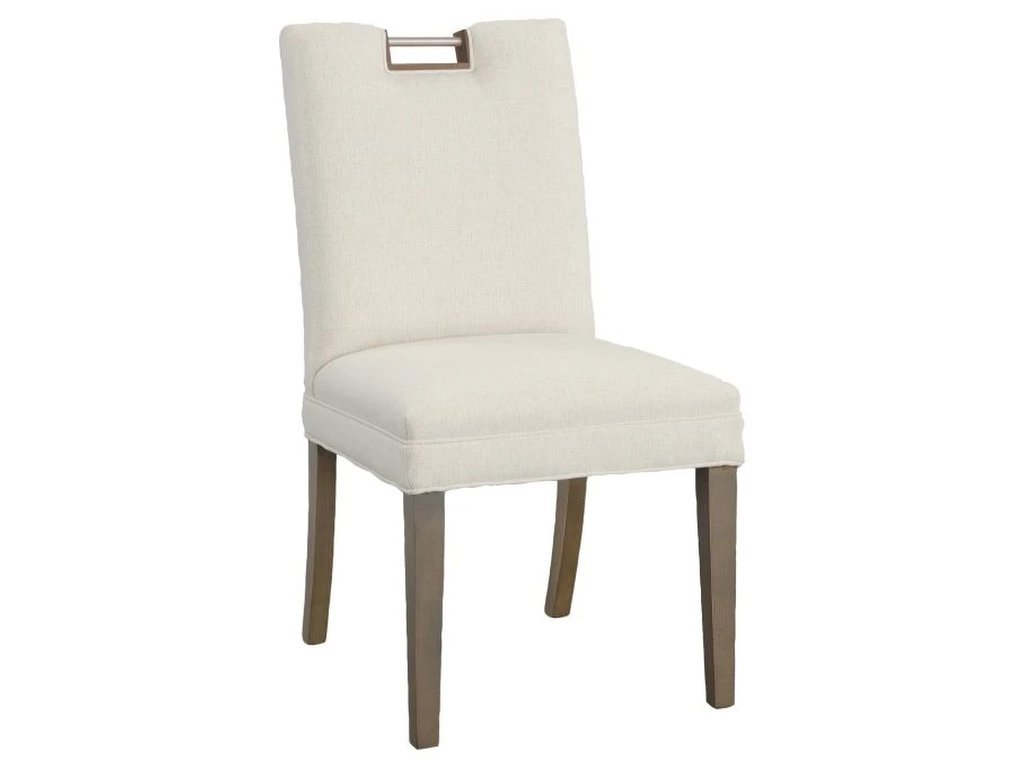 Nickel Metal Pull Short Back Side Chair 