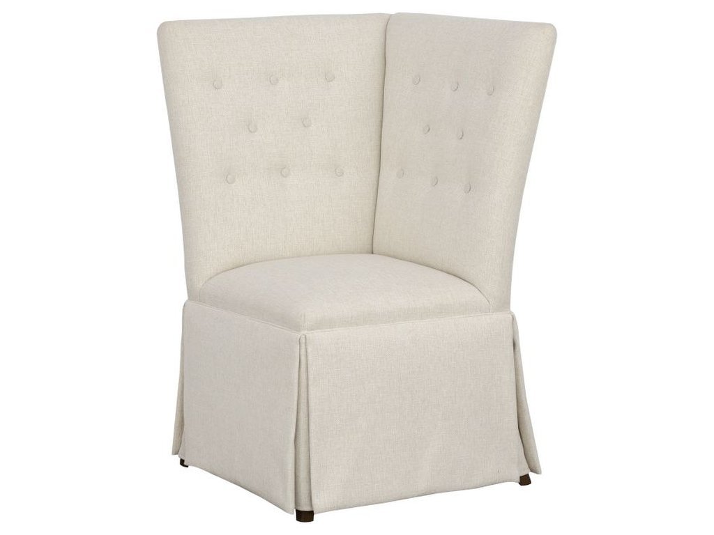 Straight Back Skirted Corner Chair Banquette 