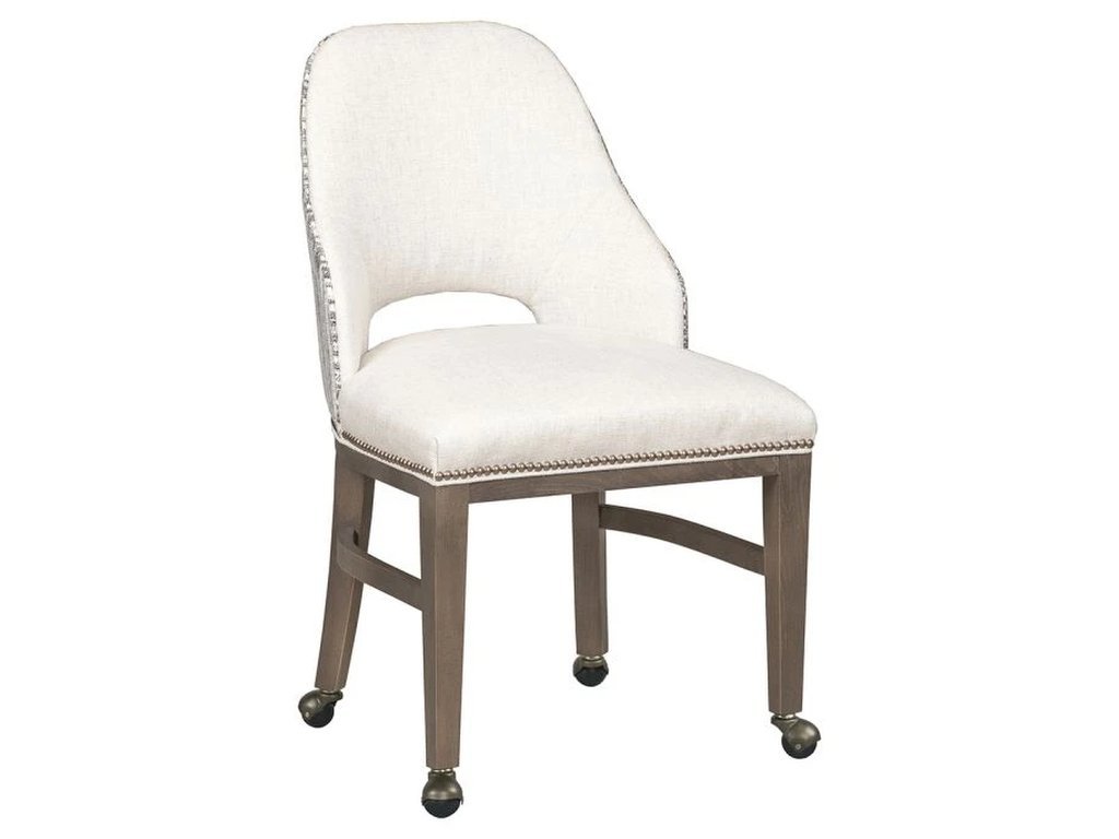 Darien Side Chair With Four Casters 