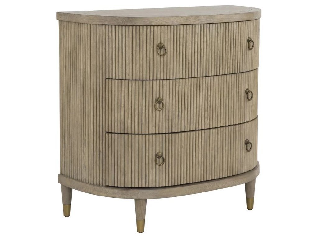 Three Drawer Demilune Chest 