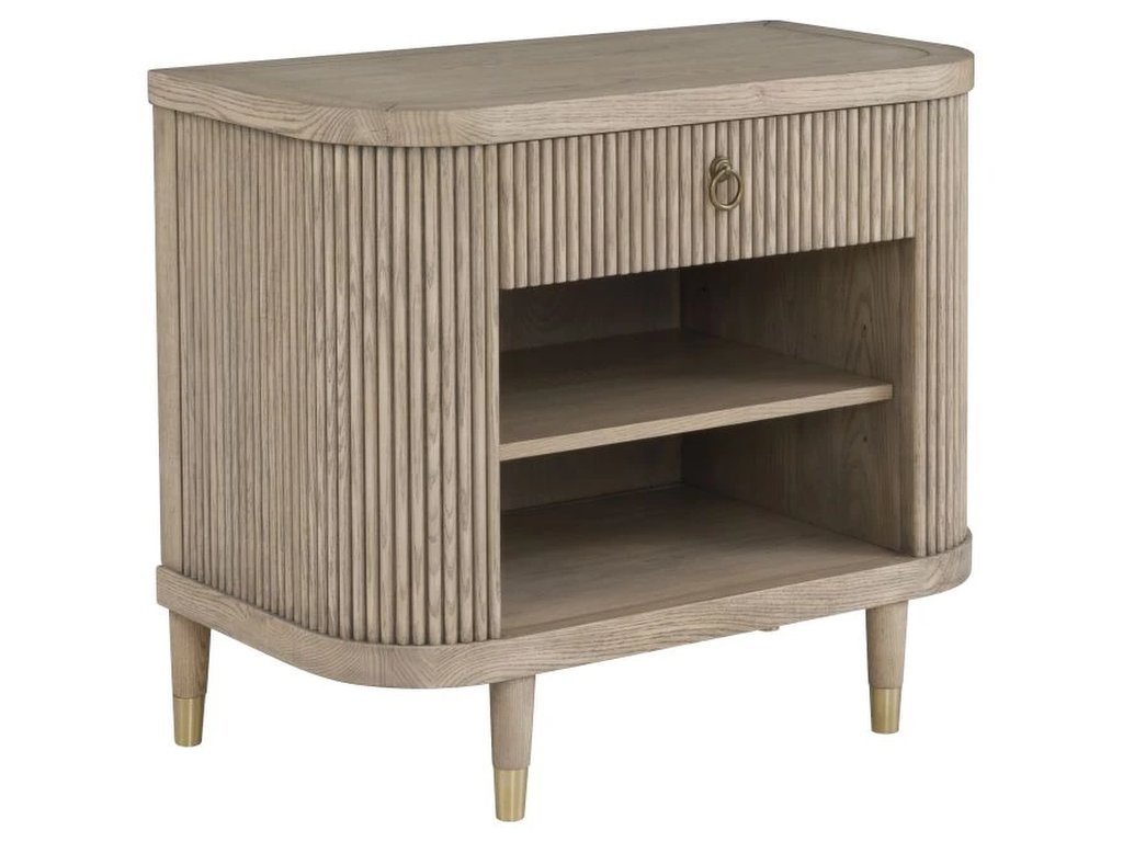 One Drawer Demilune Nightstand 