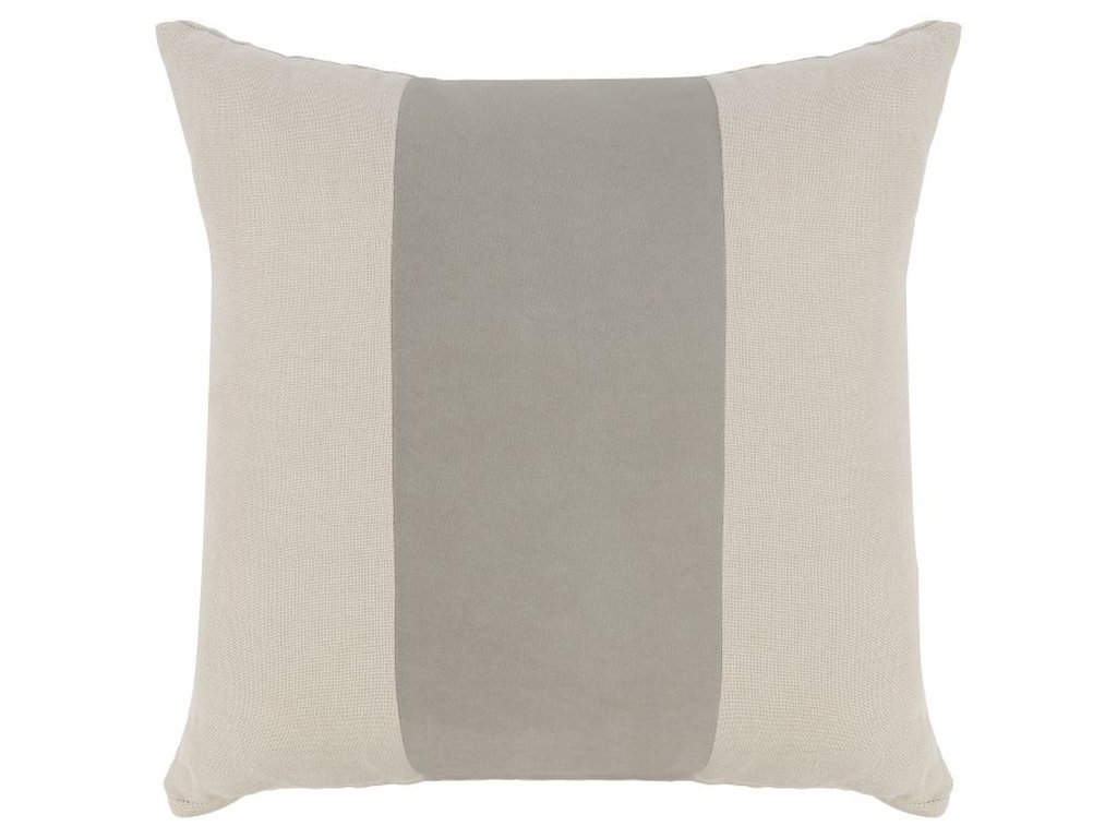 Smoke Velvet Linen Throw Pillow 