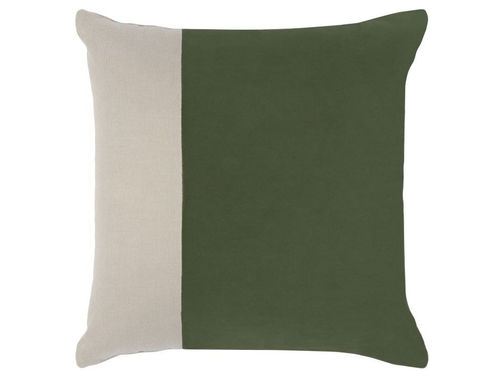 Emerald Velvet Linen Throw Pillow 