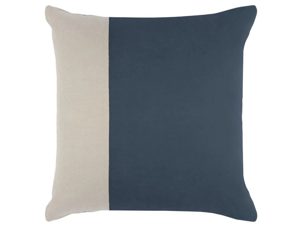 Denim Velvet Linen Throw Pillow 