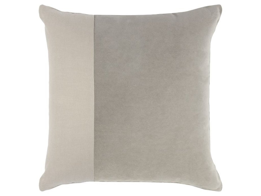 Smoke Velvet Linen Throw Pillow 