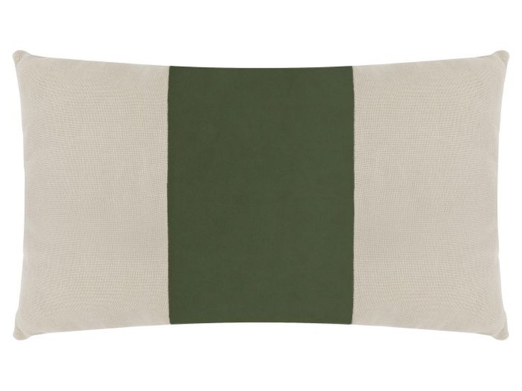 Emerald Velvet Linen Kidney Pillow 