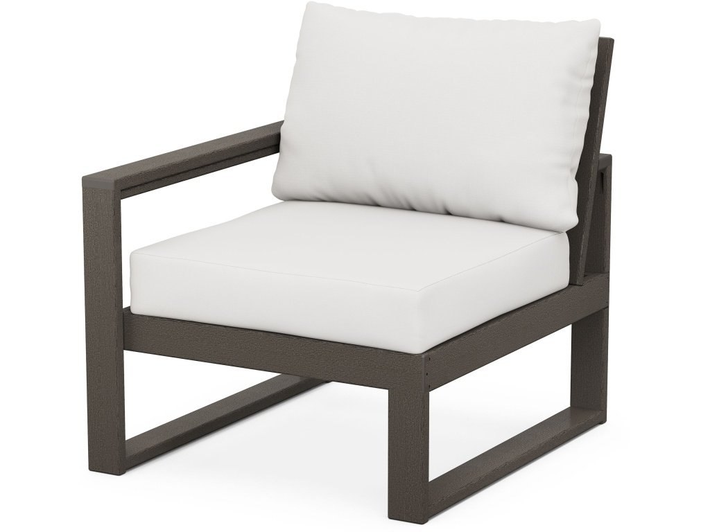 Edge Modular Left Arm Chair In Vintage Finish