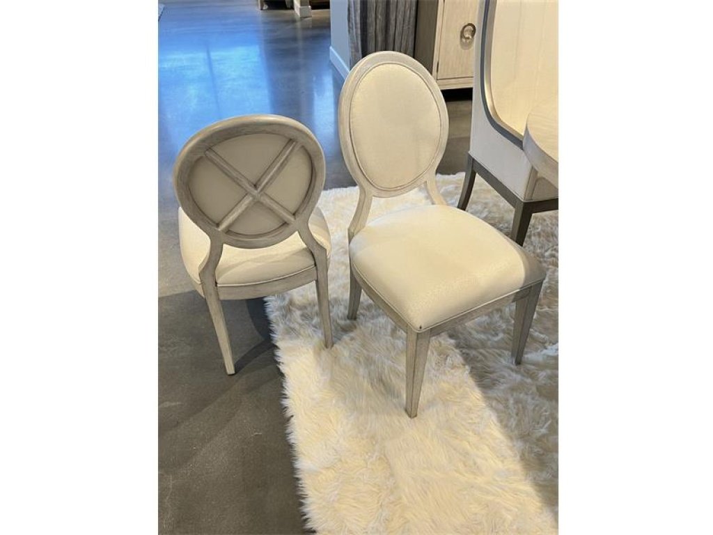 Oval Back Upholstered Side Chair