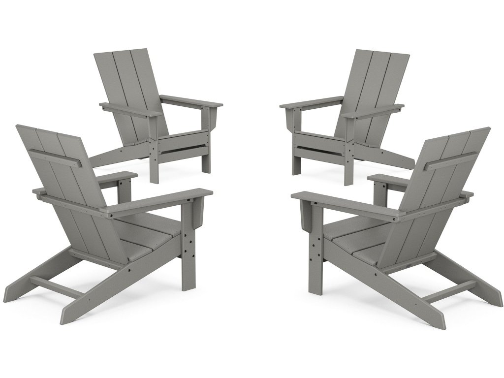 4-Piece Modern Studio Adirondack Chair Conversation Set