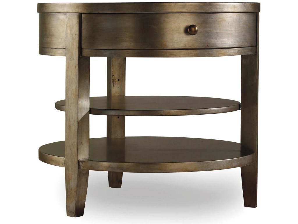 Sanctuary One-Drawer Round Lamp Table - Visage