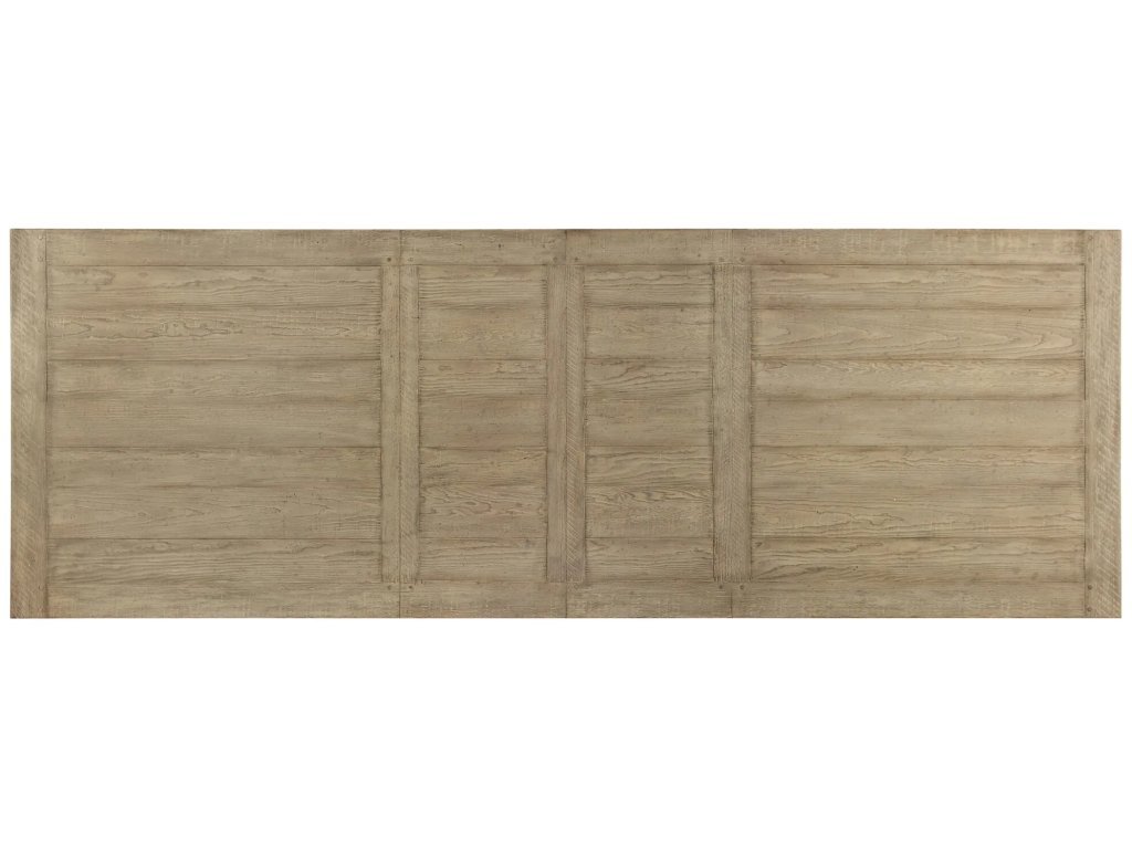 Ciao Bella 84in Trestle Table with 2-18in Leaves-Natural/Gray