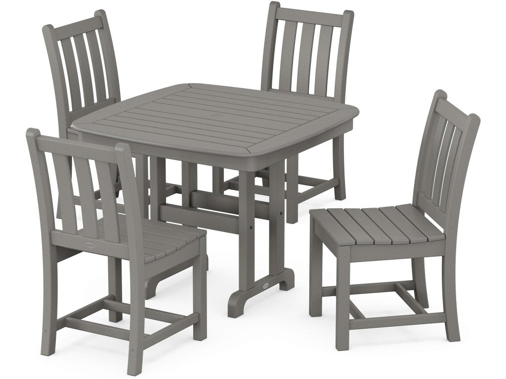 Traditional Garden Side Chair 5-Piece Dining Set