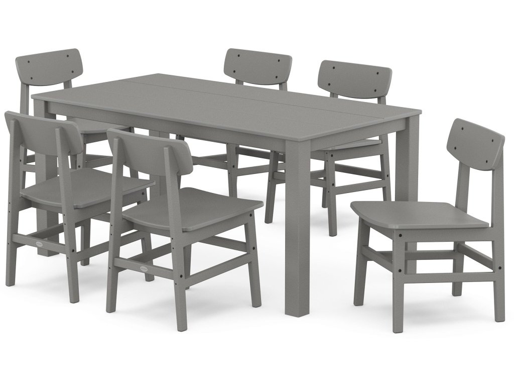 Modern Studio Urban Chair 7-Piece Parsons Table Dining Set