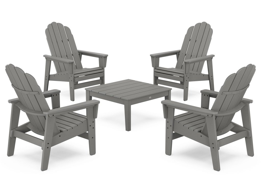 5-Piece Vineyard Grand Upright Adirondack Chair Conversation Group