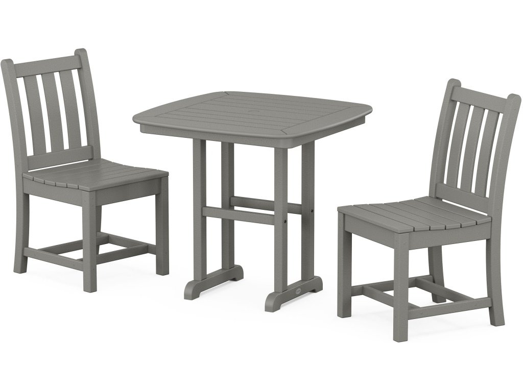 Traditional Garden Side Chair 3-Piece Dining Set