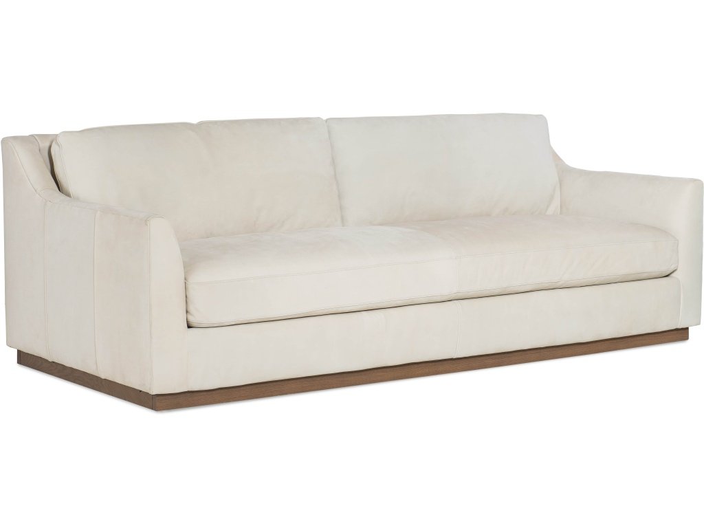 Jasmine Slope Arm Bench Seat Sofa - Leather