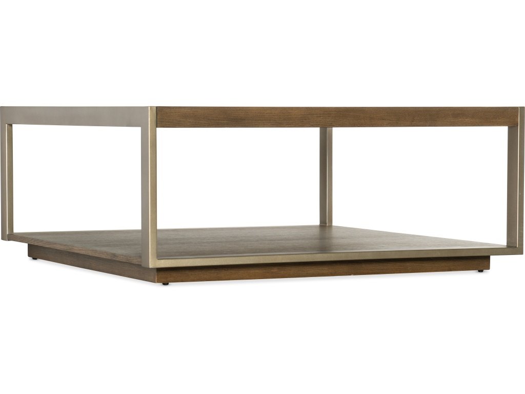 Hammon Wood/Metal Square Coffee Table