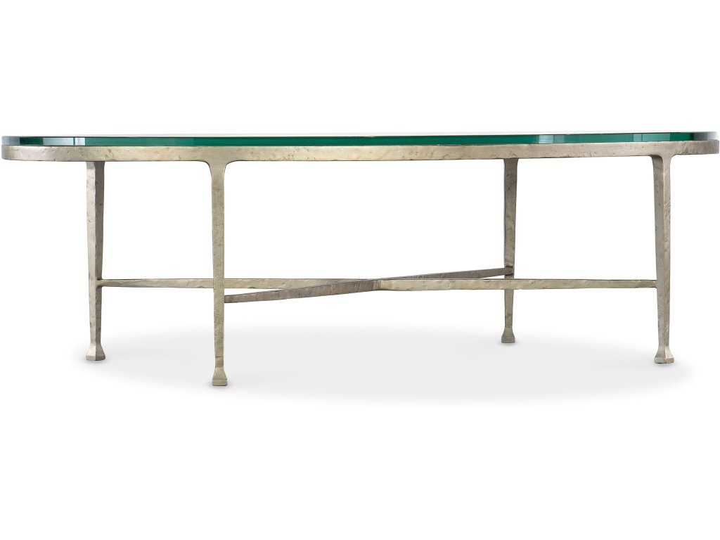 Cora Glass Top Oval Coffee Table