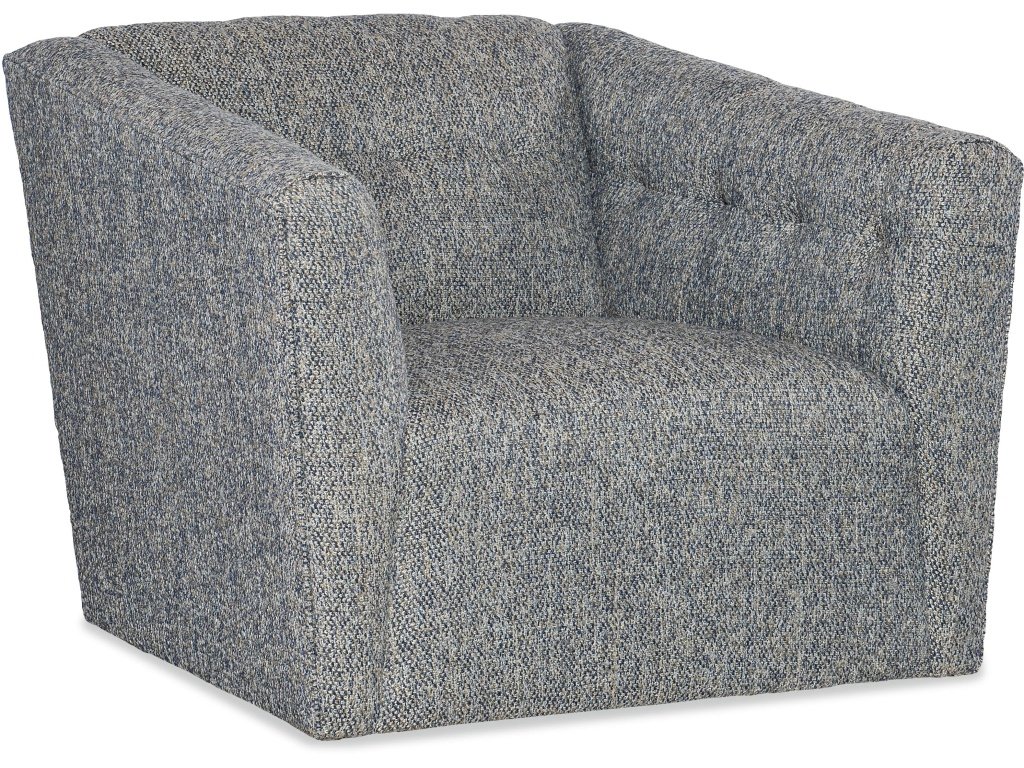 Elio Tufted Swivel Chair - Fabric