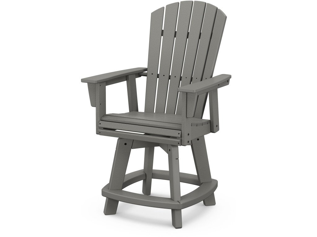Nautical Curveback Adirondack Swivel Counter Chair
