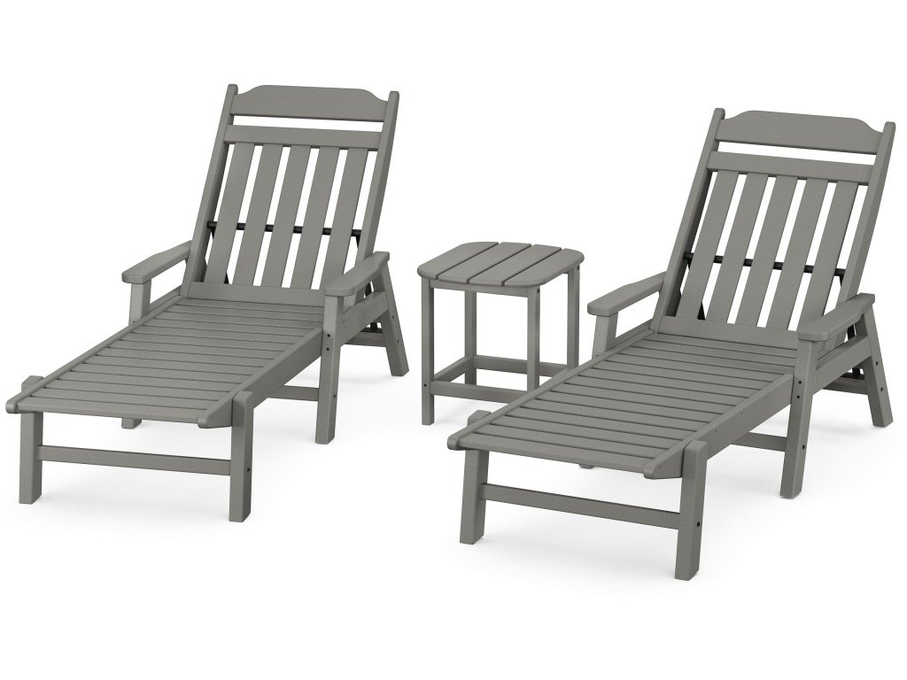 Country Living 3-Piece Chaise Set With Arms