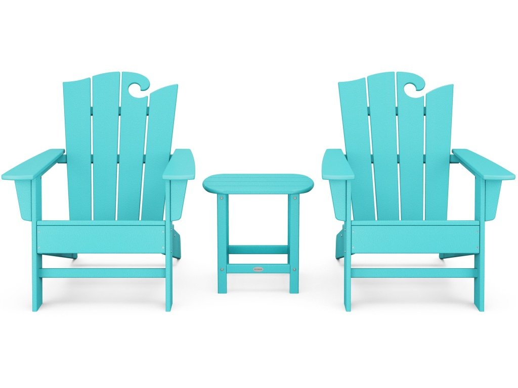 Wave 3-Piece Adirondack Set With The Ocean Chair
