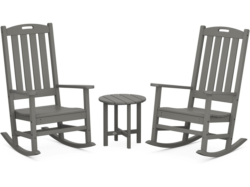 Nautical 3-Piece Porch Rocking Chair Set