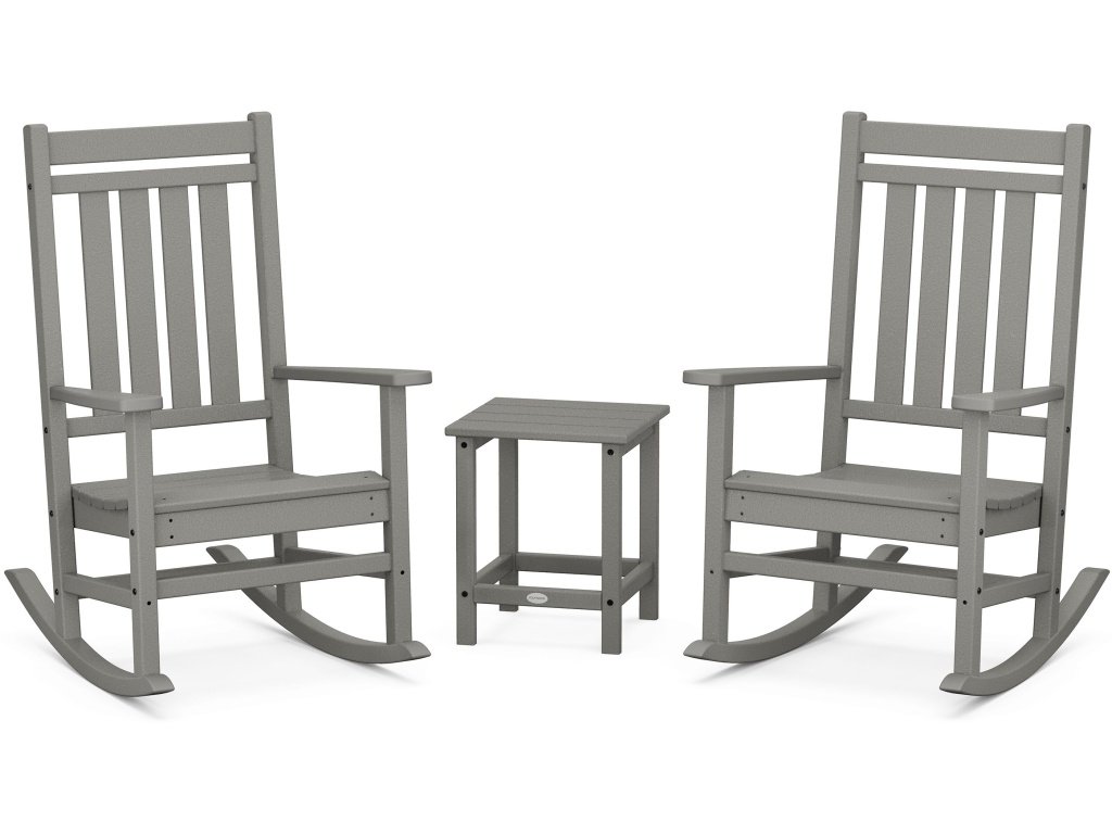Estate 3-Piece Rocking Chair Set With Long Island 18" Side Table