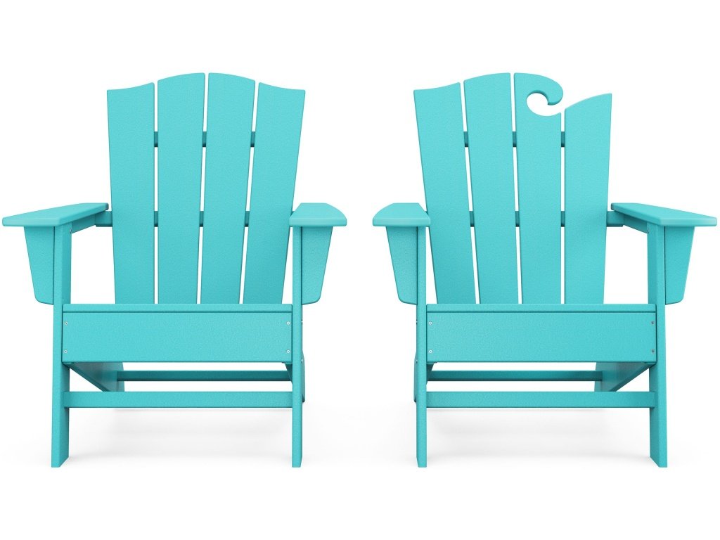Wave 2-Piece Adirondack Chair Set With The Crest Chair