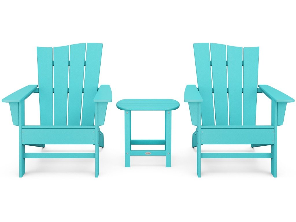 Wave 3-Piece Adirondack Chair Set
