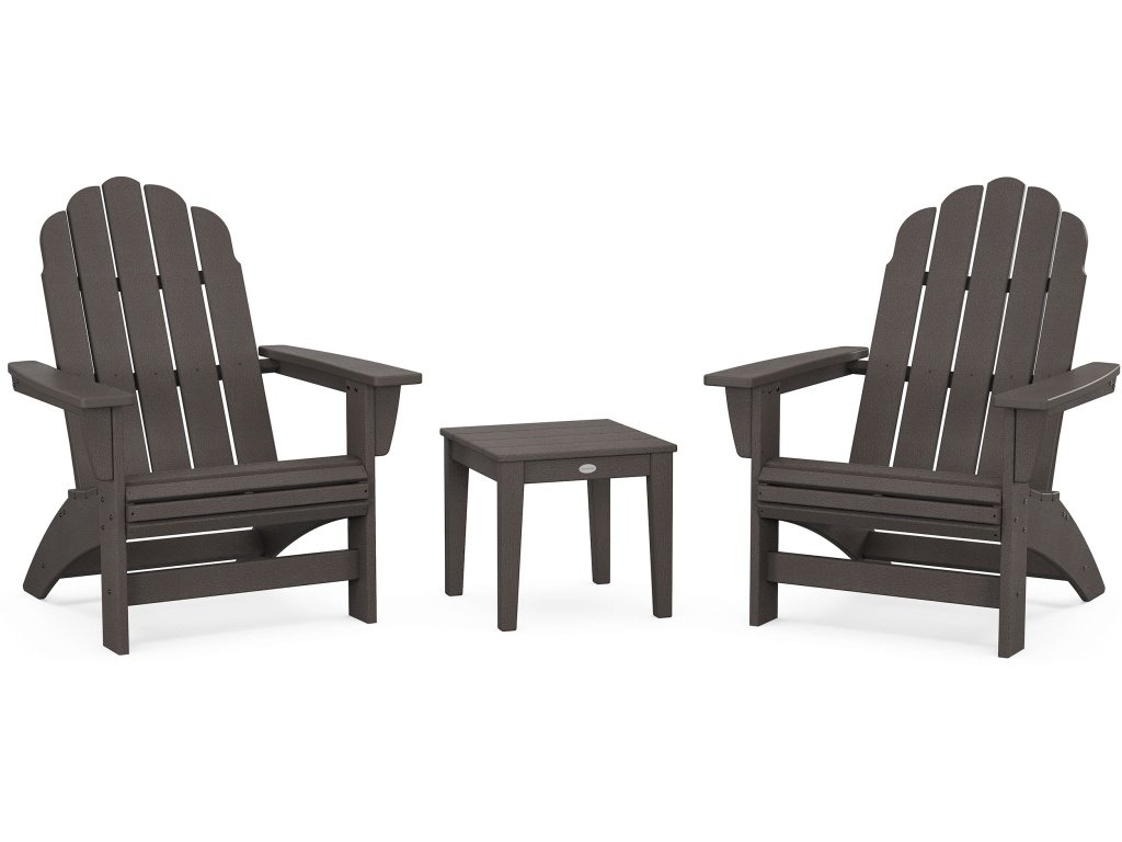 3-Piece Vineyard Grand Adirondack Set In Vintage Finish